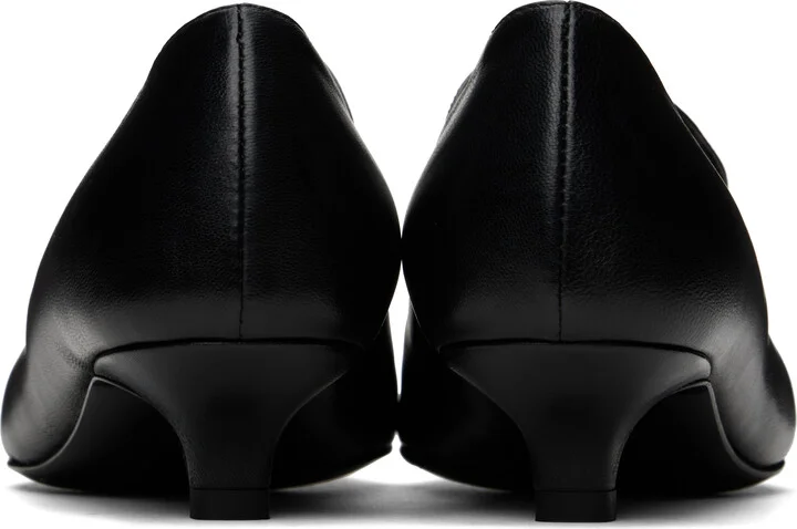 TOTEME Black Leather Kitten Heels - Image 2