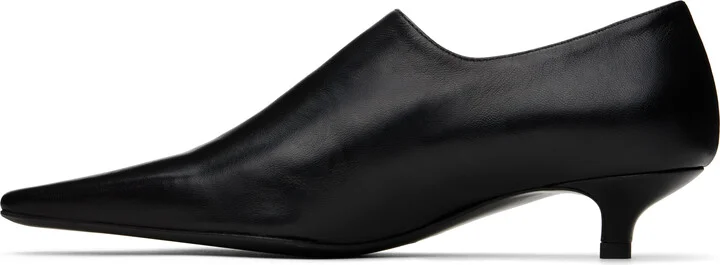 TOTEME Black Leather Kitten Heels - Image 3