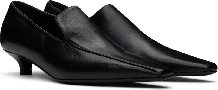 TOTEME Black Leather Kitten Heels - Image 4