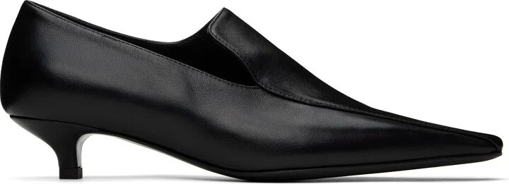 TOTEME Black Leather Kitten Heels