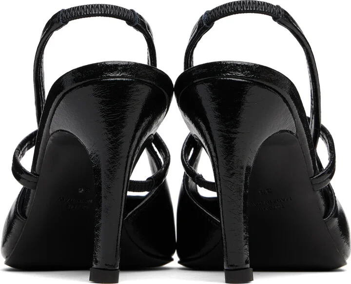 TOTEME Black Naplak Stiletto Slingback Heels - Image 2