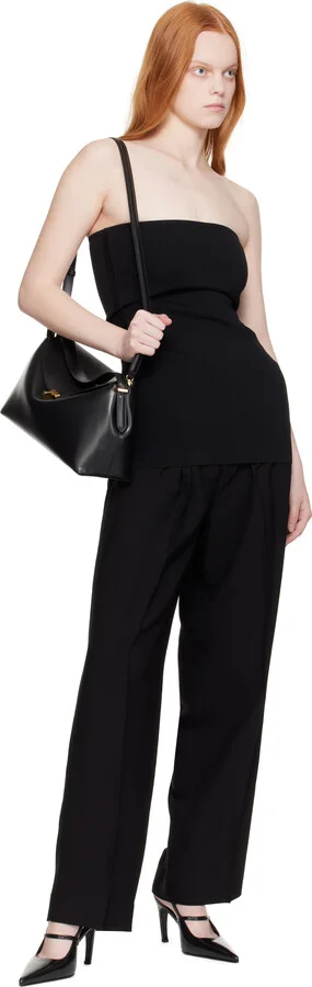 TOTEME Black Naplak Stiletto Slingback Heels - Image 5