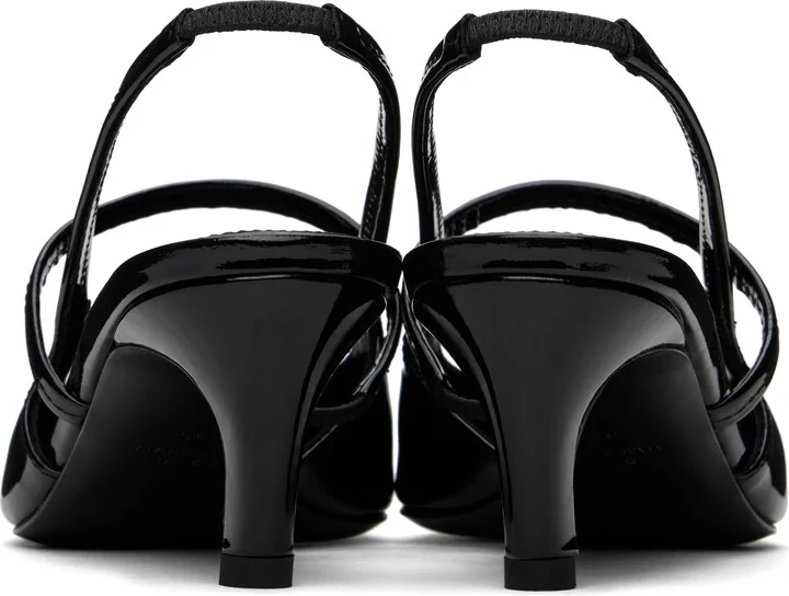 TOTEME Black Sharp Patent Slingback Heels - Image 2