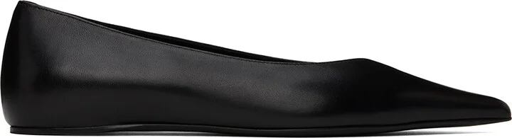 TOTEME Black 'The Asymmetric' Ballerina Flats