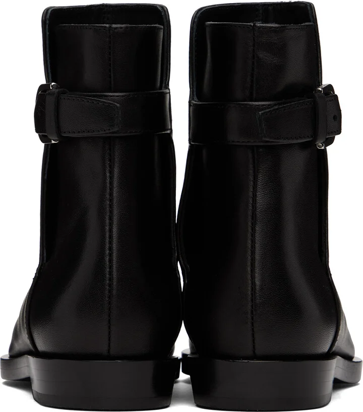 TOTEME Black 'The Belted' Boots - Image 2