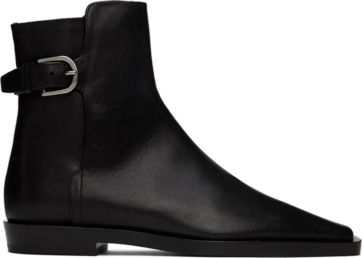 TOTEME Black 'The Belted' Boots