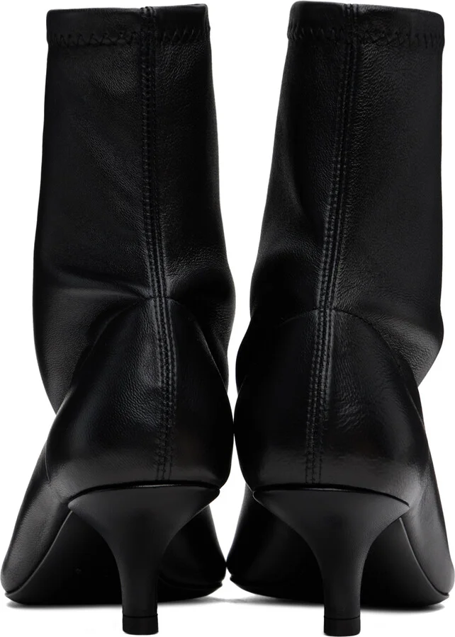 TOTEME Black 'The Heeled Sock' Boots - Image 2