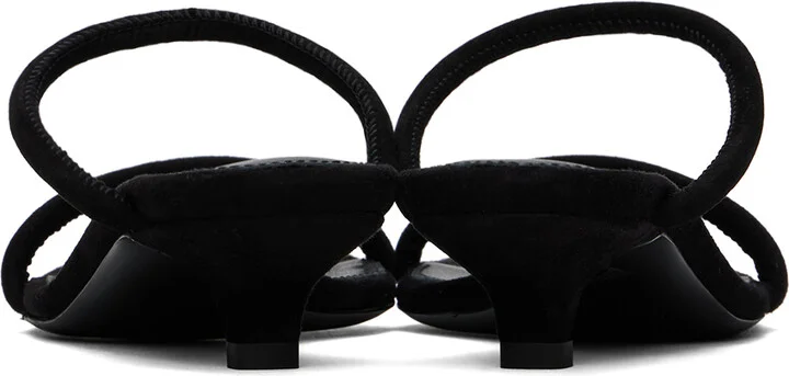 TOTEME Black 'The Minimalist' Heeled Sandals - Image 2