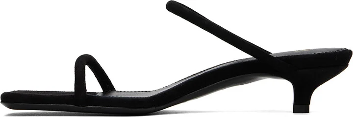 TOTEME Black 'The Minimalist' Heeled Sandals - Image 3