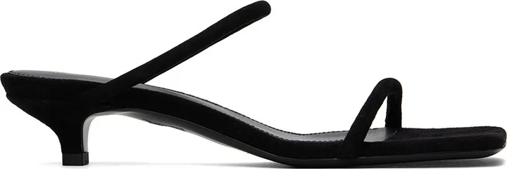 TOTEME Black 'The Minimalist' Heeled Sandals