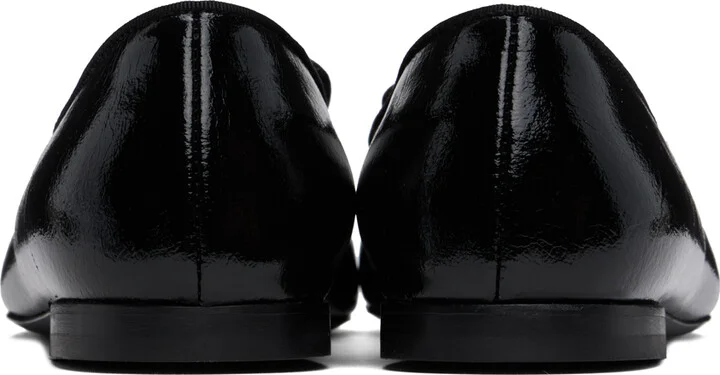 TOTEME Black 'The Piped' Loafers - Image 2