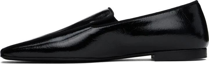 TOTEME Black 'The Piped' Loafers - Image 3