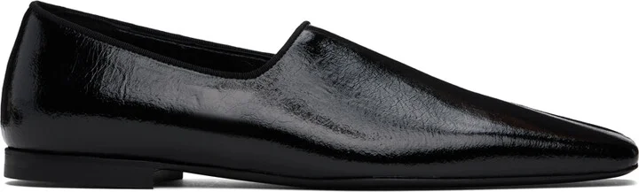 TOTEME Black 'The Piped' Loafers
