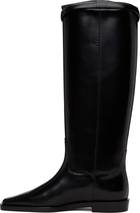 TOTEME Black 'The Riding' Boots - Image 3