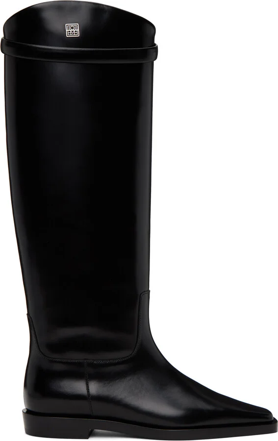 TOTEME Black 'The Riding' Boots
