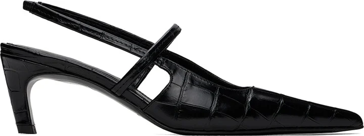 TOTEME Black 'The Sharp Slingback' Heels