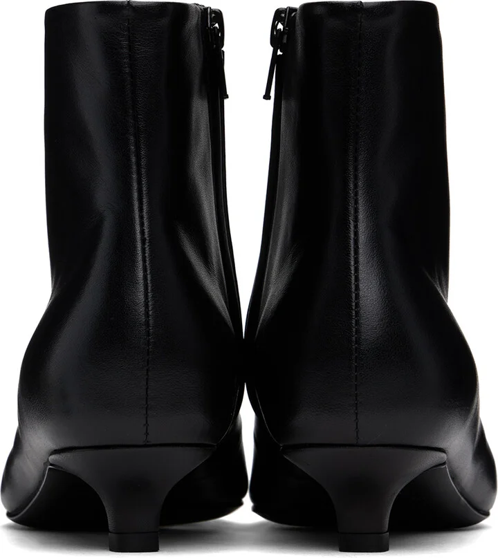 TOTEME Black 'The Slim Ankle' Boots - Image 2