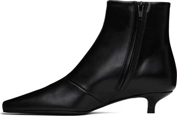 TOTEME Black 'The Slim Ankle' Boots - Image 3