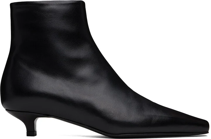 TOTEME Black 'The Slim Ankle' Boots