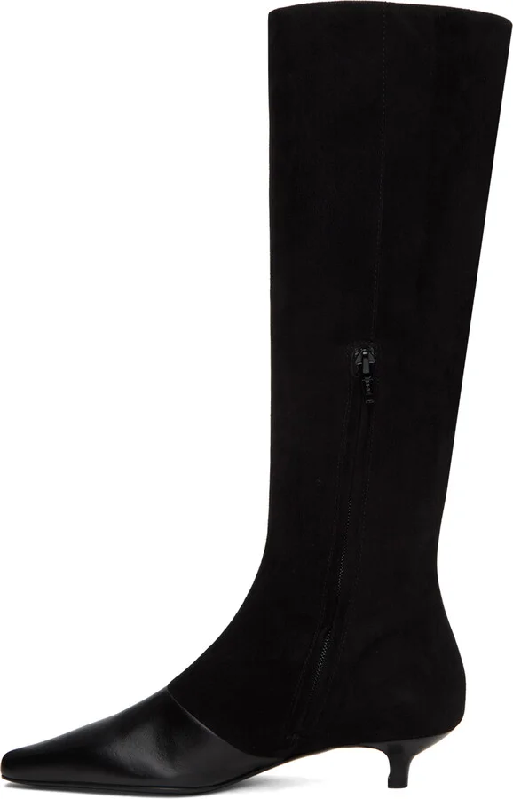 TOTEME Black 'The Slim' Boots - Image 3