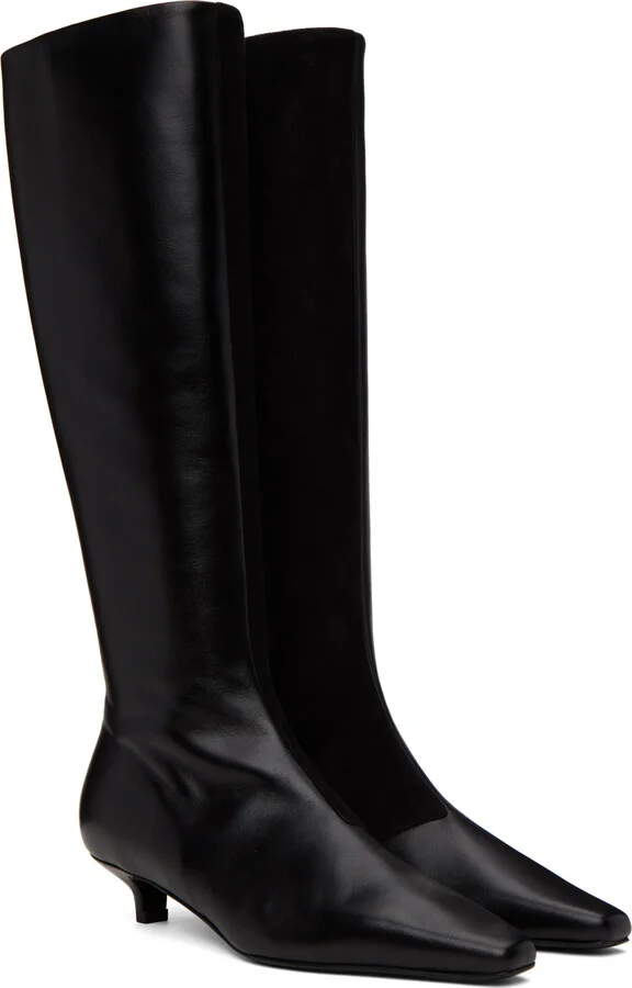 TOTEME Black 'The Slim' Boots - Image 4