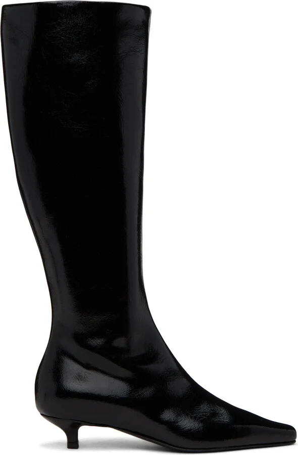TOTEME Black 'The Slim' Knee-High Boots