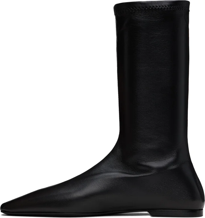 TOTEME Black 'The Sock' Boots - Image 3