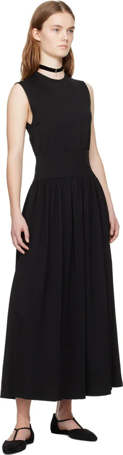 TOTEME Black 'The Suede T-Strap' Ballerina Flats - Image 5