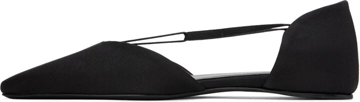 TOTEME Black 'The T-Strap' Loafers - Image 3