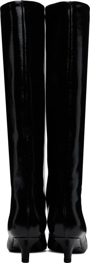 TOTEME Black 'The Wedge-Heel' Boots - Image 2