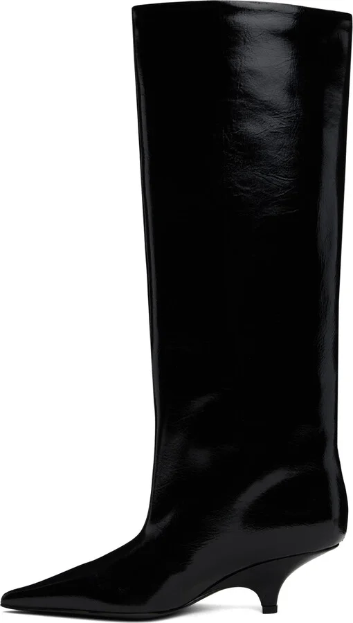 TOTEME Black 'The Wedge-Heel' Boots - Image 3