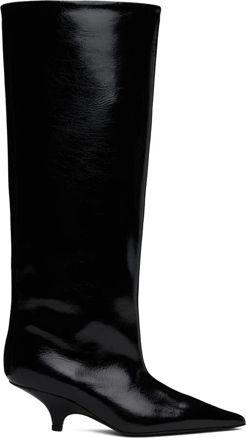 TOTEME Black 'The Wedge-Heel' Boots