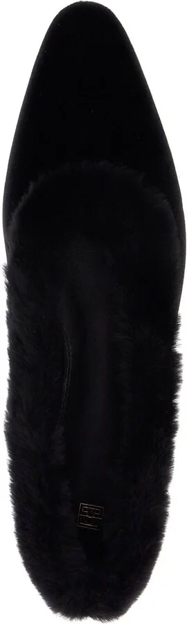 TOTEME black velvet ballerinas with shearling trim - Image 3