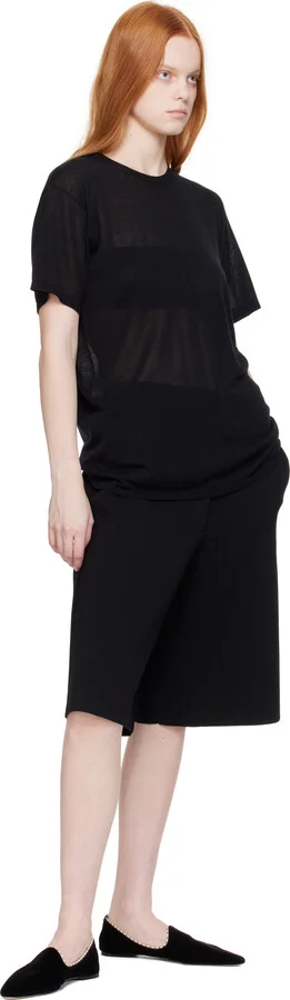 TOTEME Black Velvet Venetian Slippers - Image 5