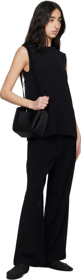 TOTEME Black Woven Leather Ballerina Flats - Image 5