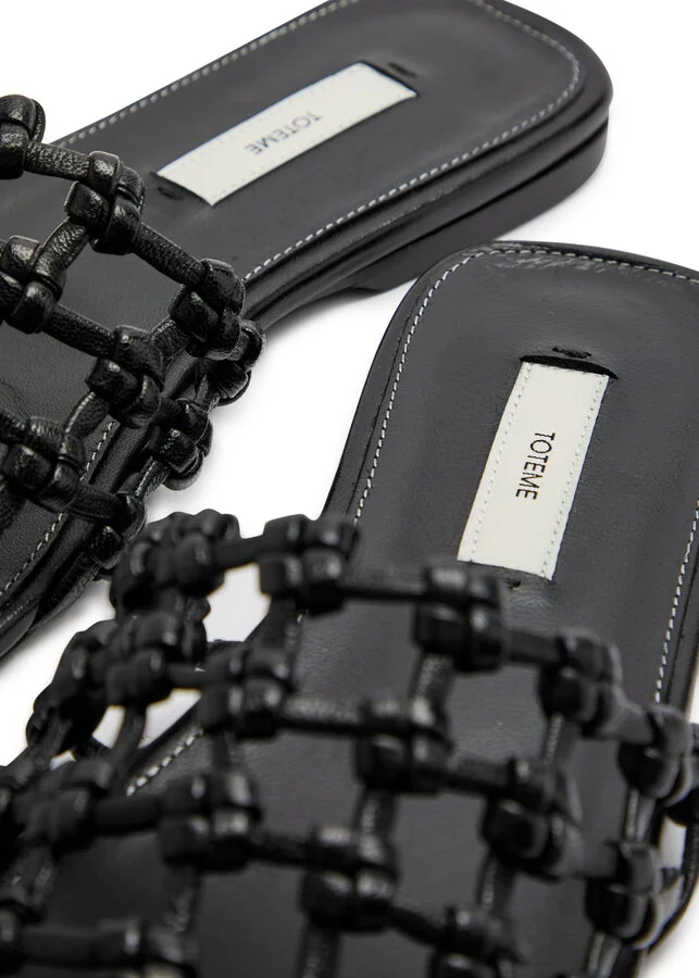 Toteme Braided Leather Sliders - Image 4