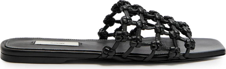 Toteme Braided Leather Sliders