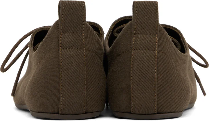 TOTEME Brown Canvas Derbys - Image 2
