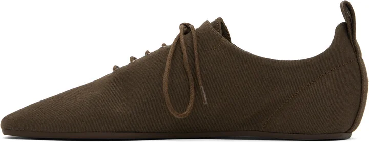 TOTEME Brown Canvas Derbys - Image 3