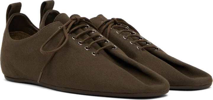 TOTEME Brown Canvas Derbys - Image 4
