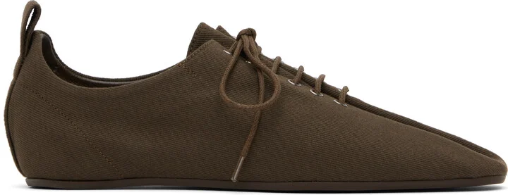 TOTEME Brown Canvas Derbys