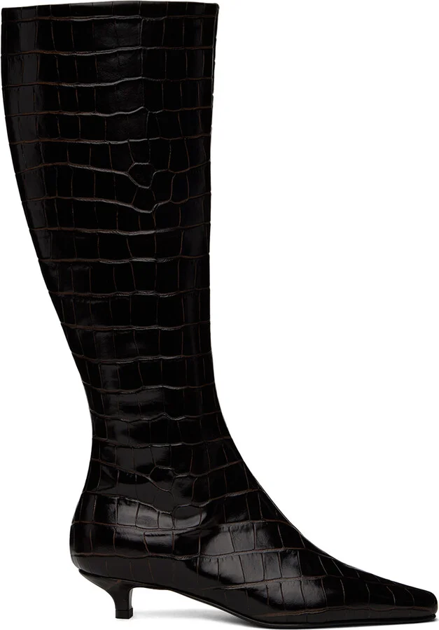 TOTEME Brown 'The Slim' Knee-High Boots