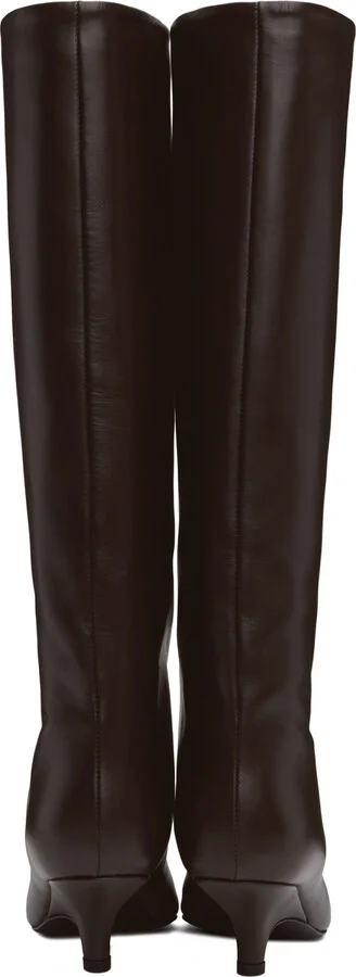 TOTEME Brown 'The Wedge-Heel' Boots - Image 2