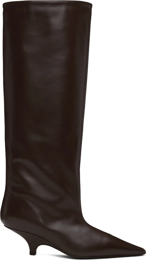 TOTEME Brown 'The Wedge-Heel' Boots