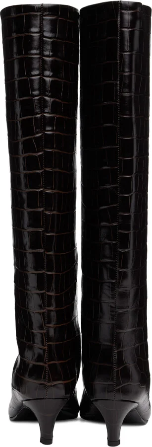 TOTEME Brown 'The Wide Shaft' Boots - Image 2