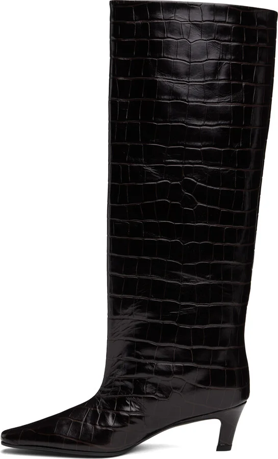 TOTEME Brown 'The Wide Shaft' Boots - Image 3