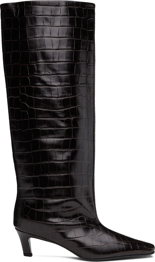 TOTEME Brown 'The Wide Shaft' Boots
