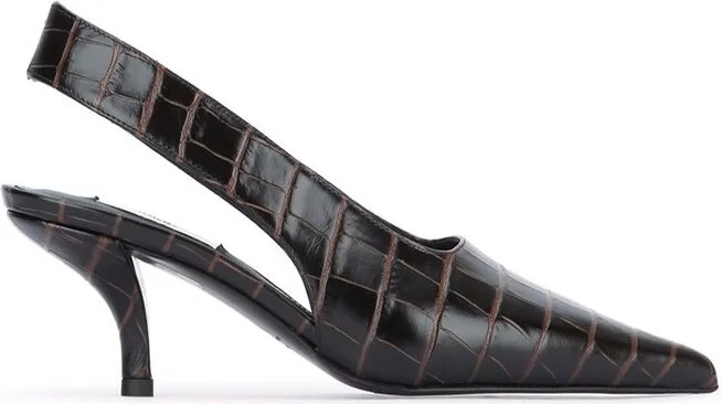Totême Classic Embossed Slingback Pumps