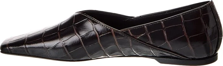Toteme Croc-Embossed Leather Flat - Image 2