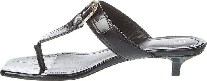 Toteme Croc-Embossed Leather Sandal - Image 2